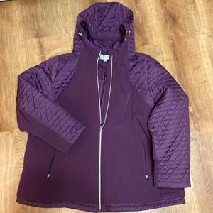 Skechers Quilted Jacket-Wine